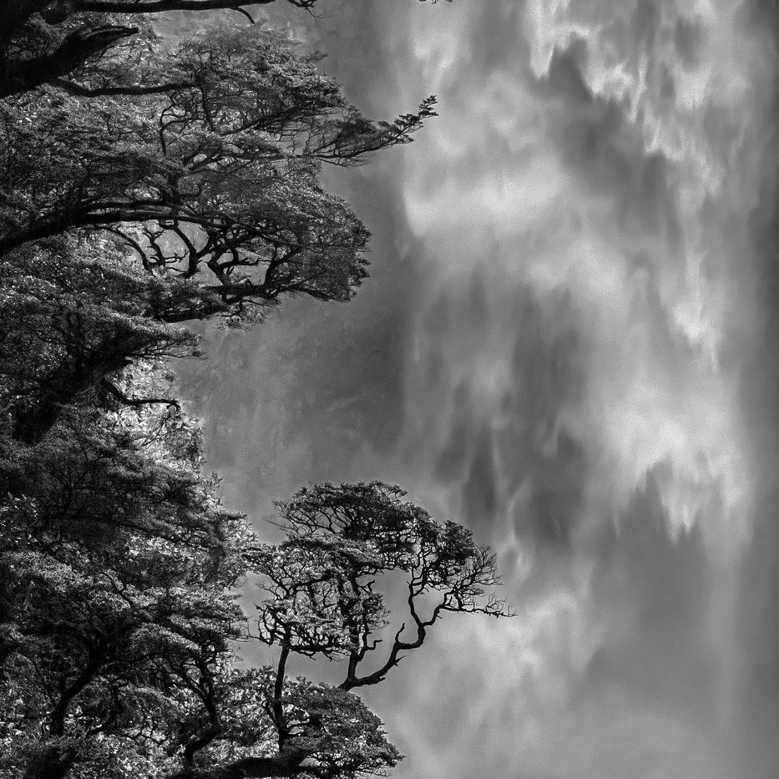 Collage Deco 'Waterval' - 14x14 cm - MA39115 -  Wanddeco bij MajesticAlly