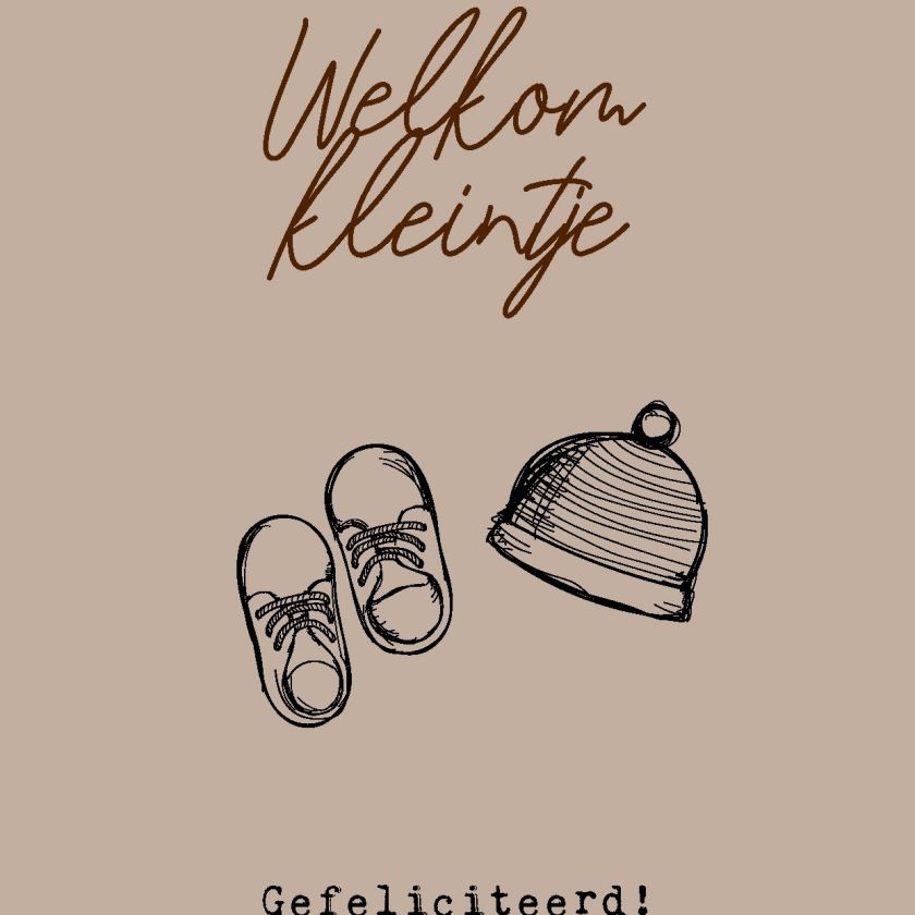 Wenskaart 'Welkom kleintje' - MA44001 -  LUV2022 bij MajesticAlly
