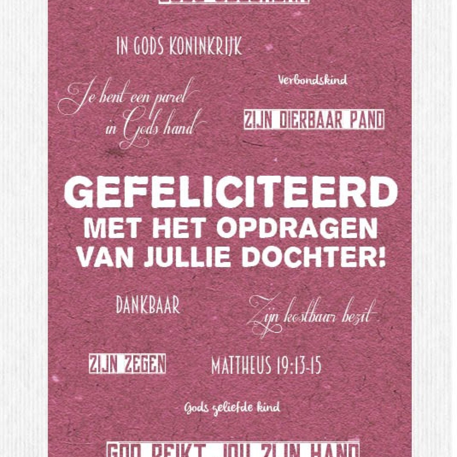 Kaart 'Opdragen dochter - mooie woorden' - MA17038 -  Leef!  bij MajesticAlly