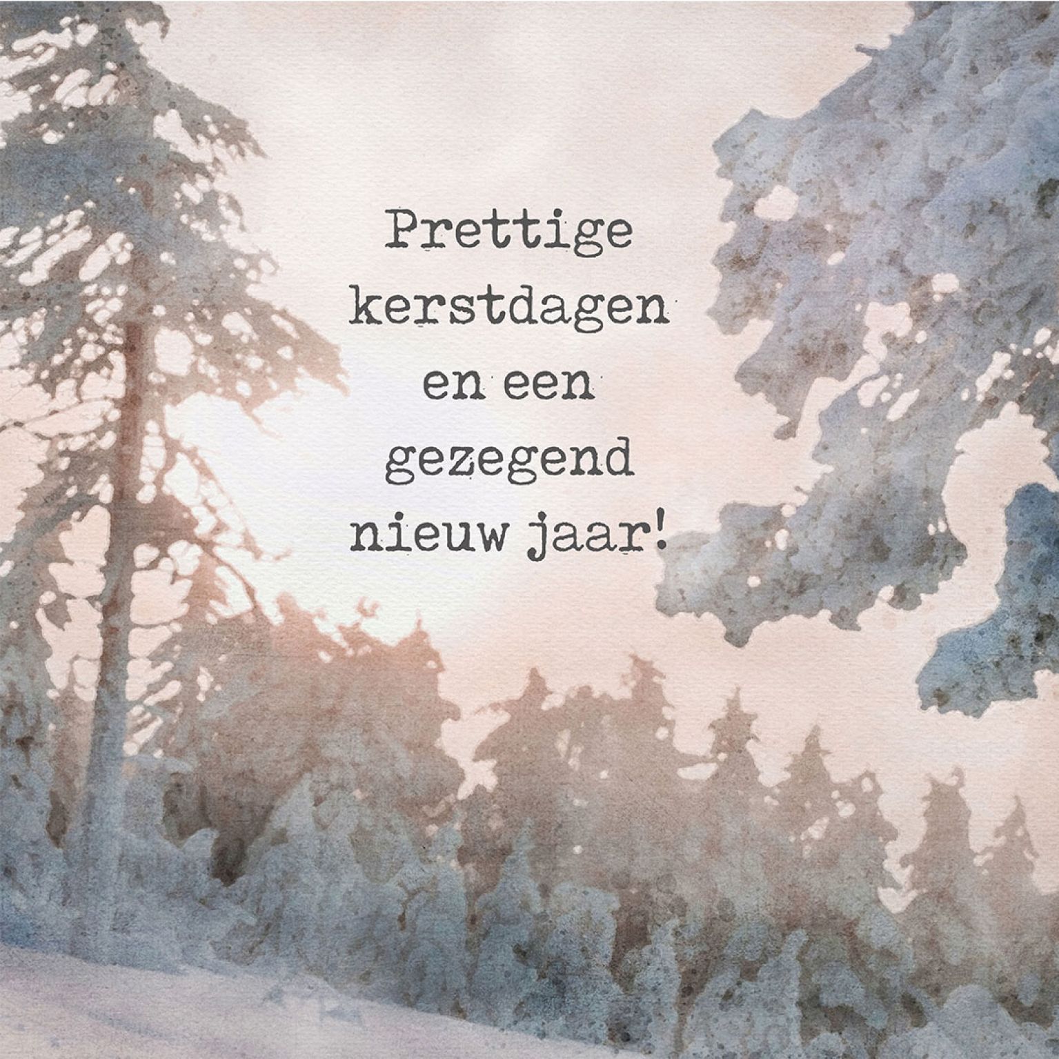 MA41219 - Minikerstkaart 'Besneeuwde bomen'