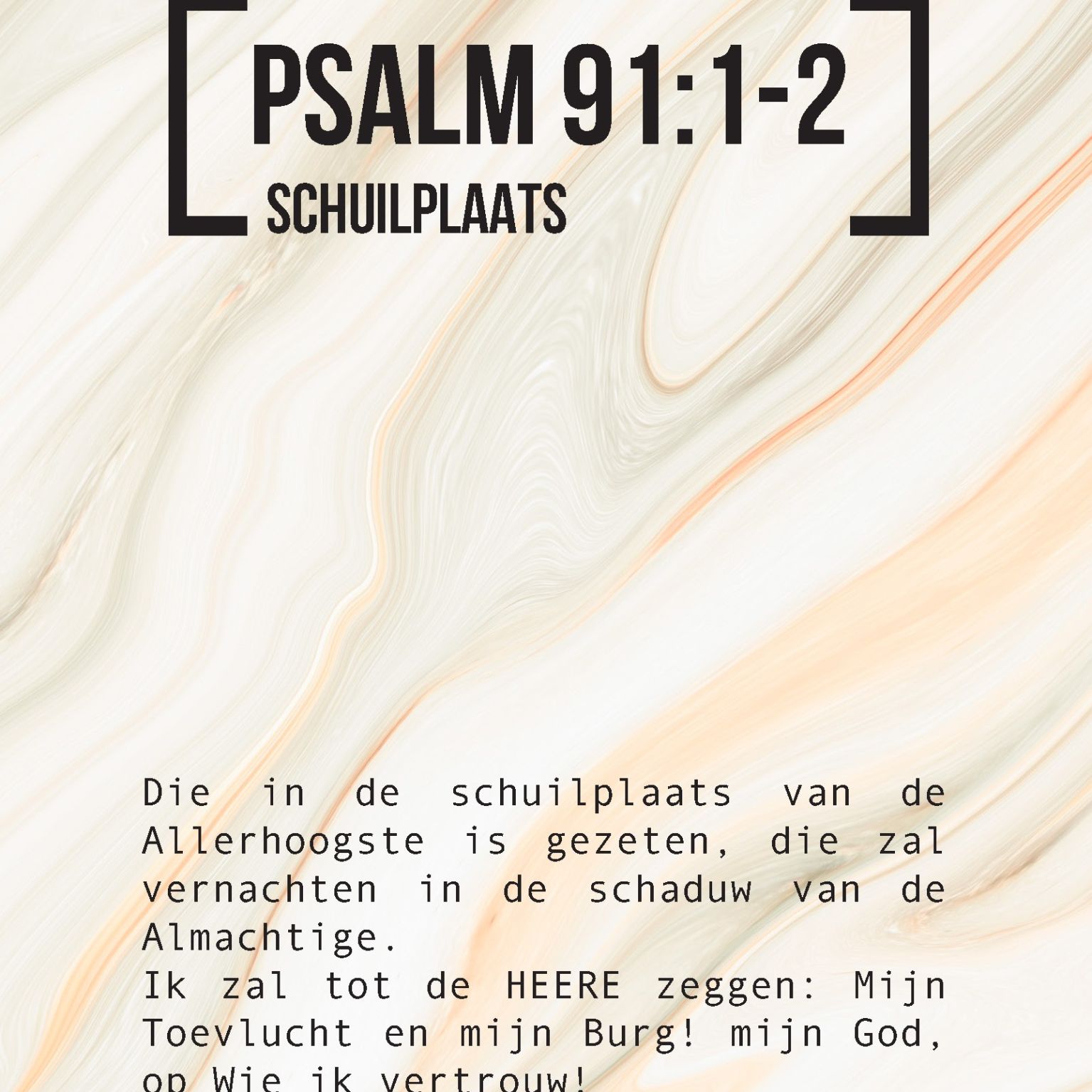 Bijbeltekstkaart 'Psalm 91:1-2' SV - MA42109 -  Interieurkaarten bij MajesticAlly