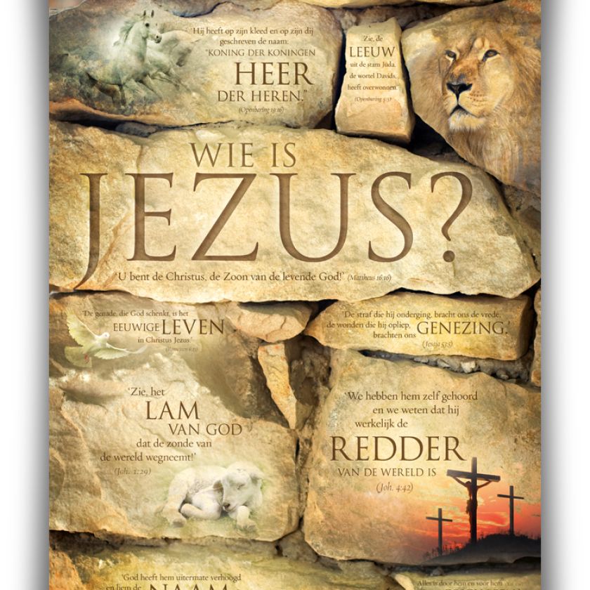 Poster A3 'Wie is Jezus?' - MA11376 -  Posters A3 bij MajesticAlly