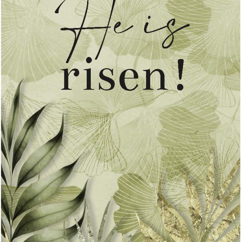 MA55218 Minikaartje 'He is risen'