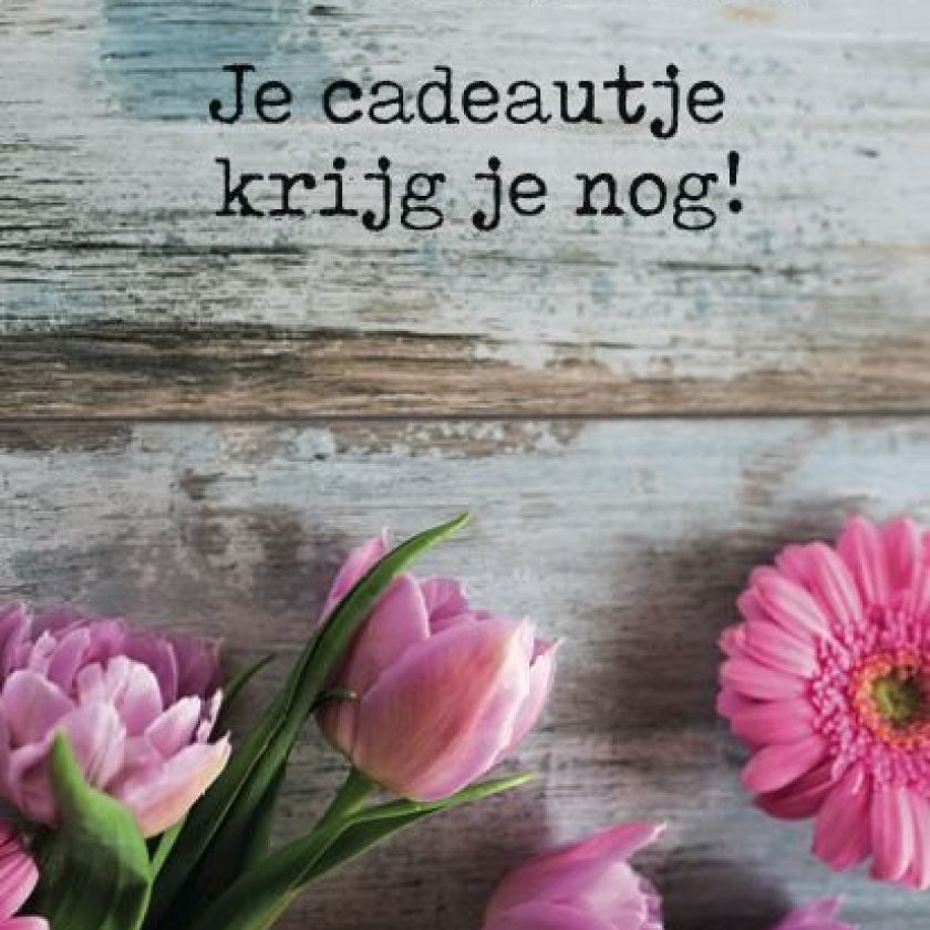 Voordeelkaart 'Gefeliciteerd! Je cadeautje krijg je nog' - MA38001 -  Voordeelkaarten neutraal bij MajesticAlly