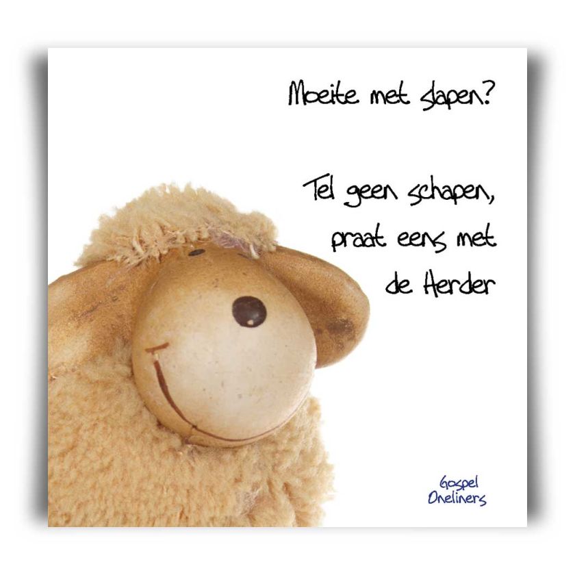 Choice kaartje moeite met slapen - MA10114 -  Minikaartjes - vierkant bij MajesticAlly