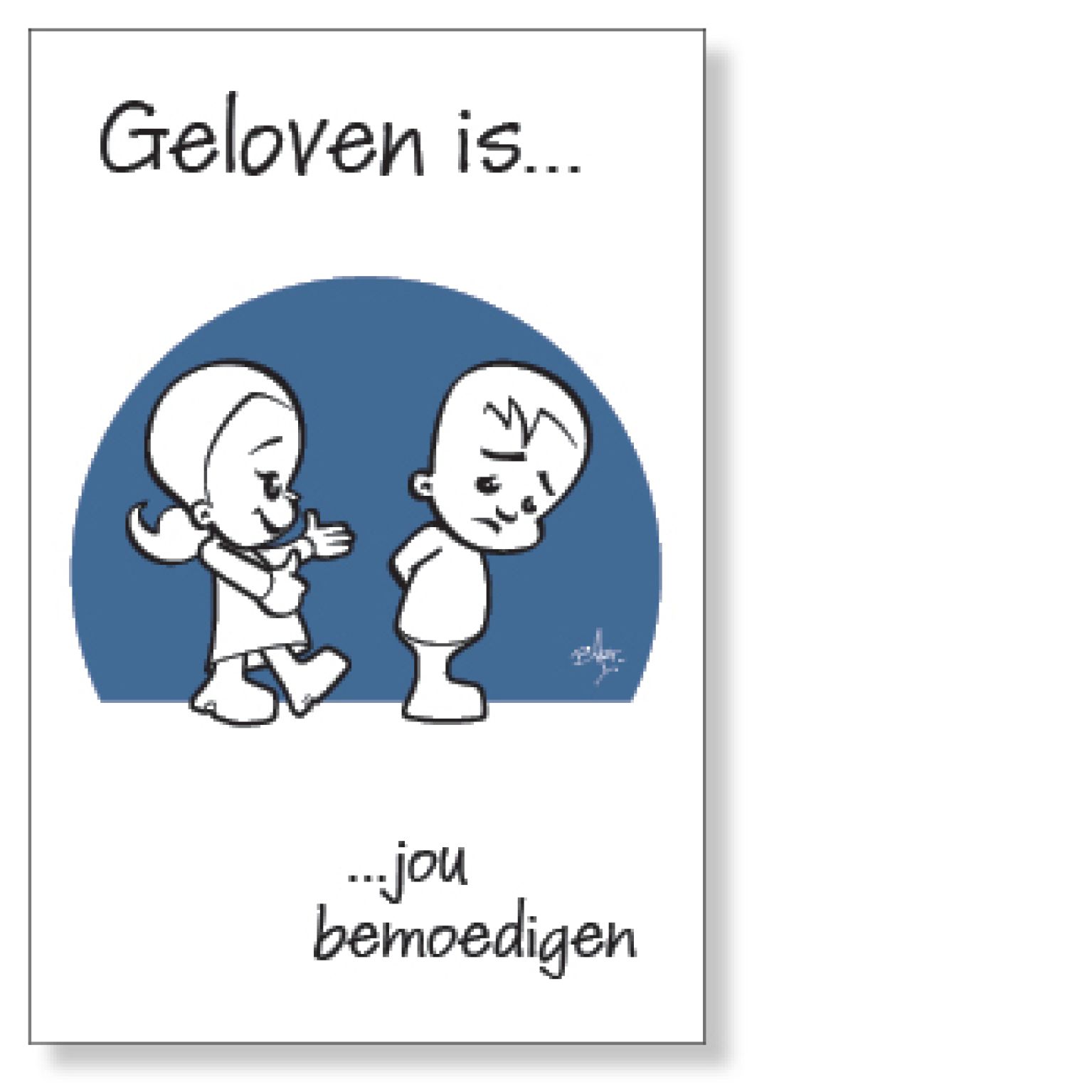 Minikaart x10 geloven is jou bemoedigen - 44568xx -  Minikaartjes bij MajesticAlly