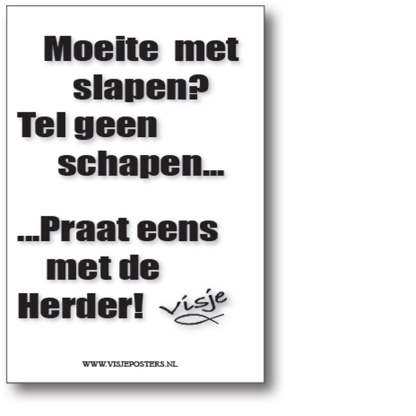 minikaart Visje 'Moeite met slapen'