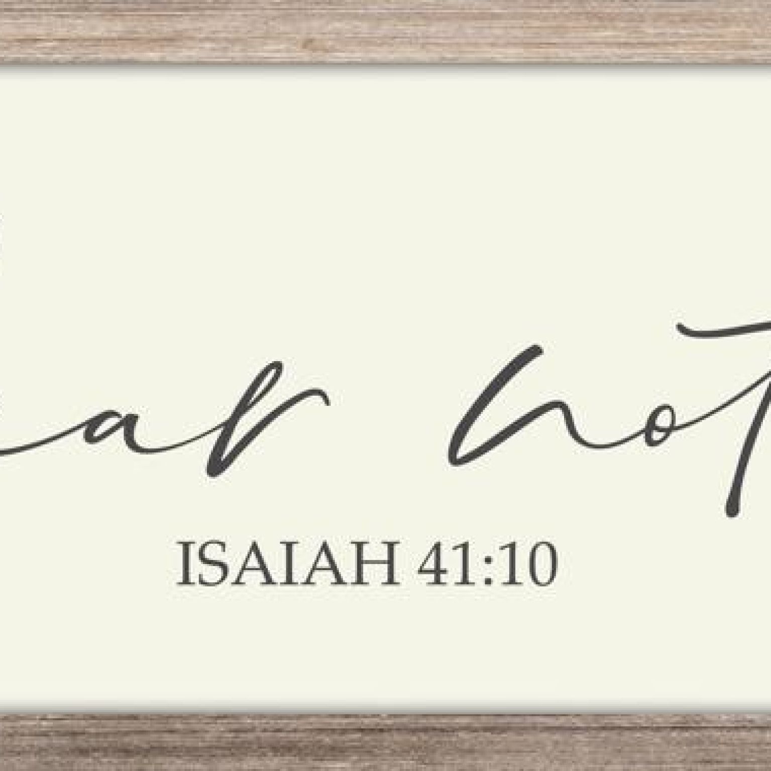 Wood Deco 'Fear not' - 18x42cm - MA27015 -  Wood Deco  bij MajesticAlly