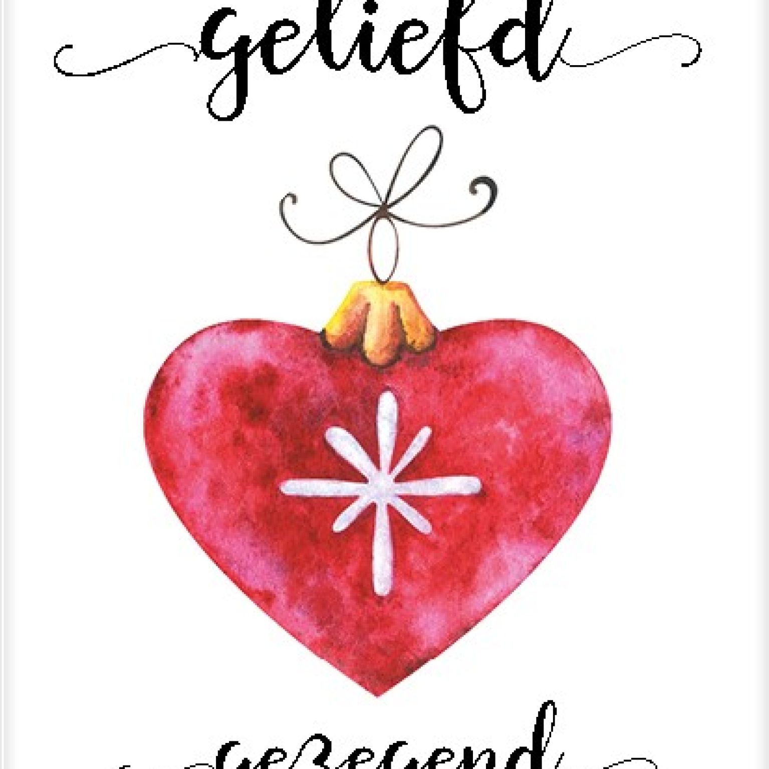 Voordeelpakje kerstkaarten 'Je bent geliefd' - 6 stuks - MA24024 -  Voordeelpakjes kerst bij MajesticAlly