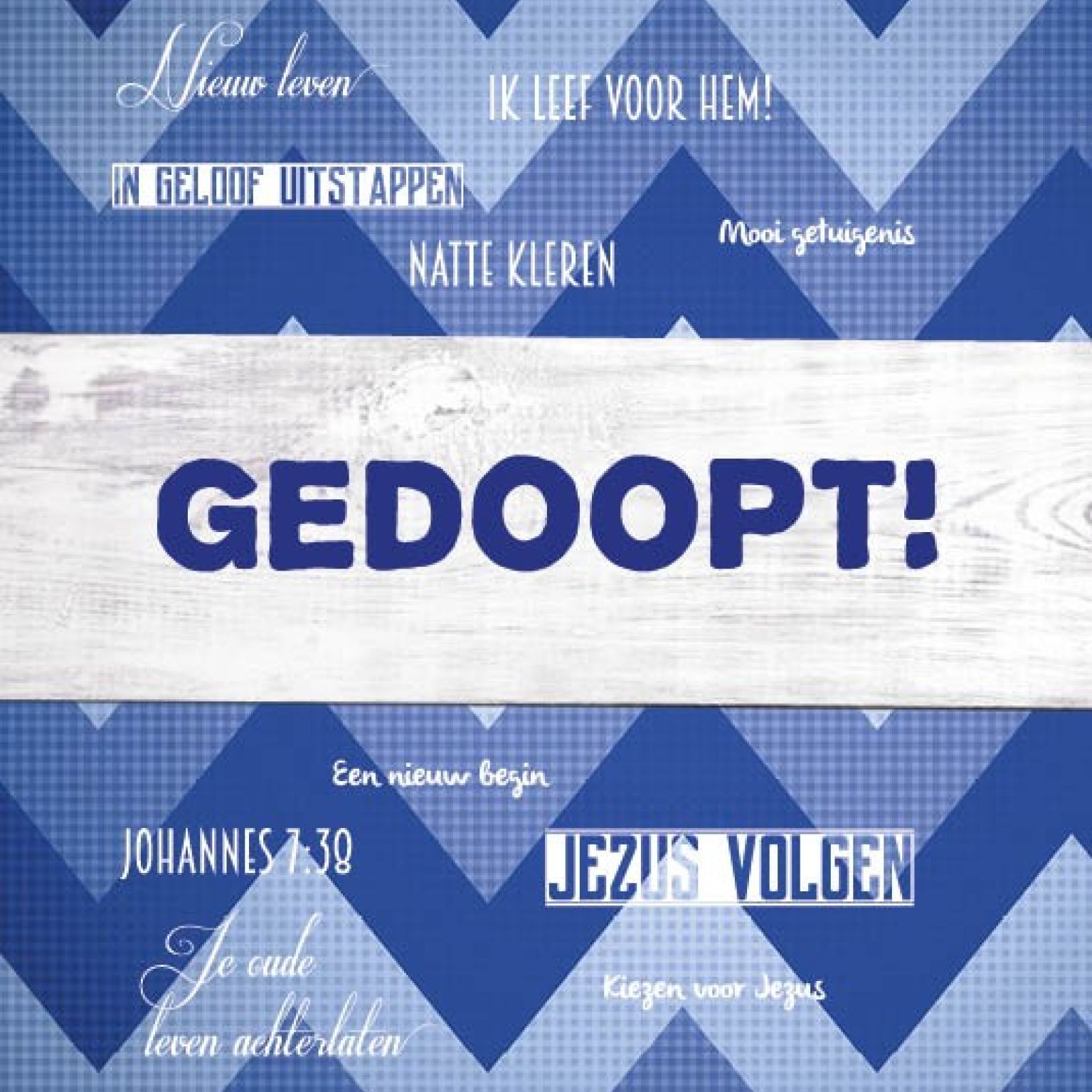Kaart 'Gedoopt - blauw' - MA17035 -  Leef!  bij MajesticAlly