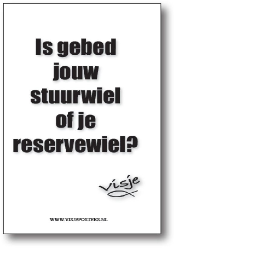 minikaart Visje 'Is gebed jouw stuurwiel'