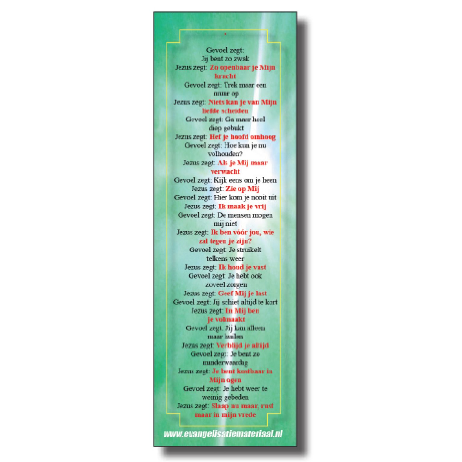 Boekenlegger gevoel zeg Jezus zegt - 44752 -  Bemoediging bij MajesticAlly