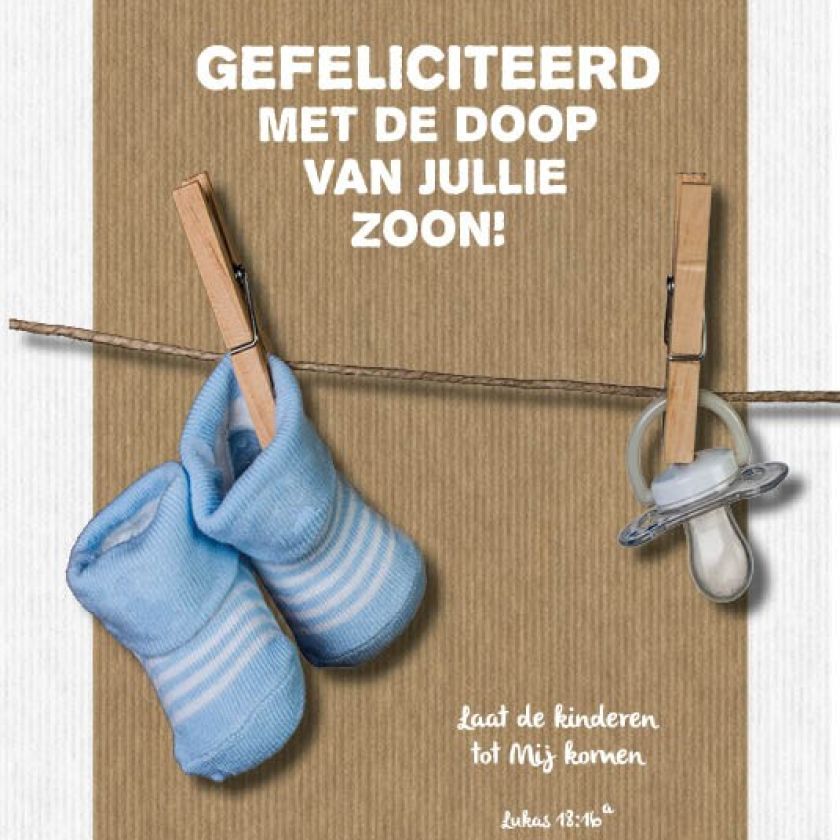 Kaart 'Doop zoon - Lucas 18' - MA17045 -  Leef!  bij MajesticAlly