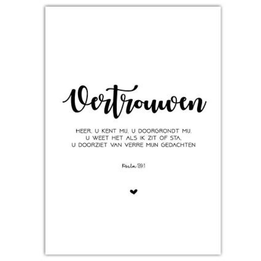 Poster A4 'Vertrouwen' - MA33004 -  Posters A4 bij MajesticAlly