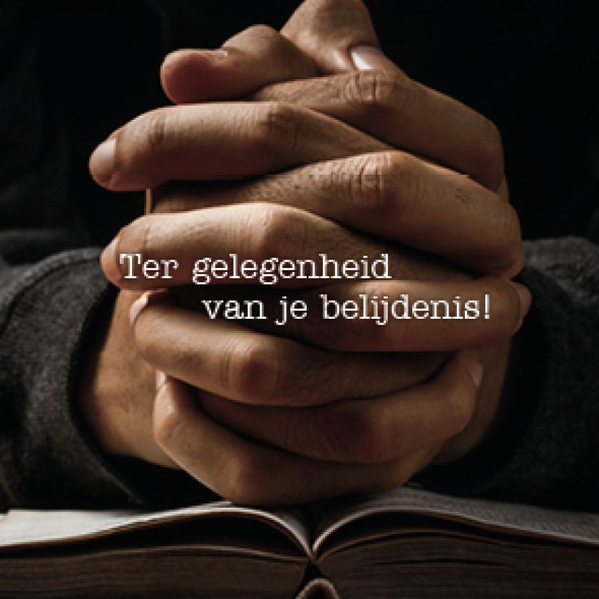 Kaart 'Belijdenis - gevouwen hand' - MA15016 -  Lifestyle bij MajesticAlly