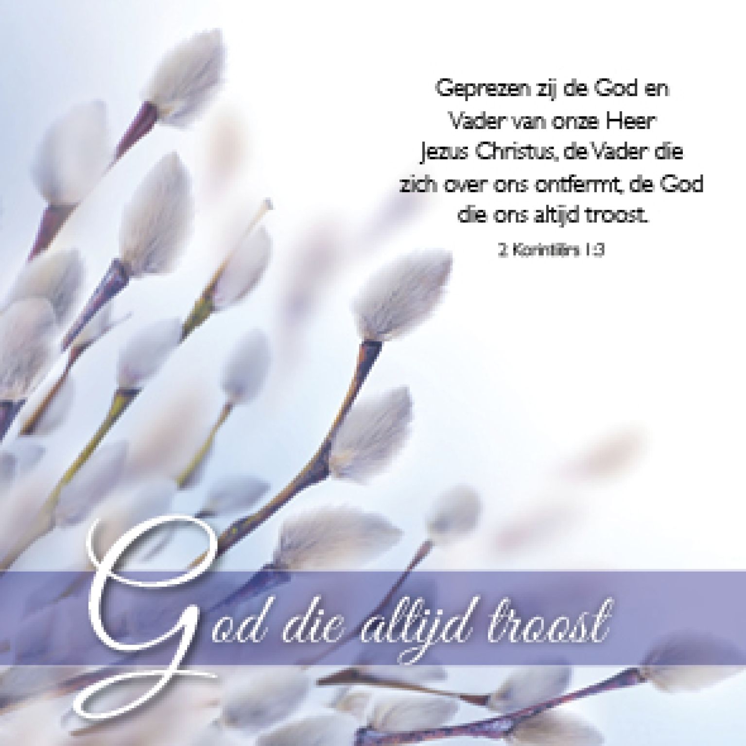 Kaart God die altijd troost - MA46114 -  Sterkte & Deelneming