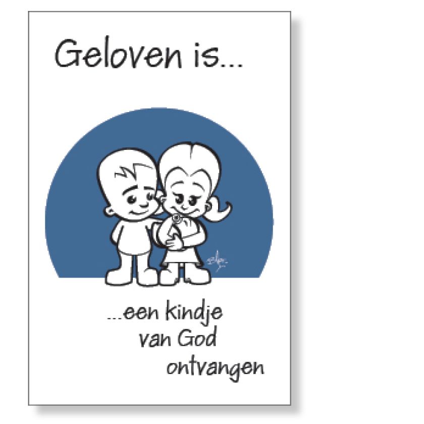 Minikaart x10 geloven is een kindje van God - 44571xx -  Minikaartjes bij MajesticAlly