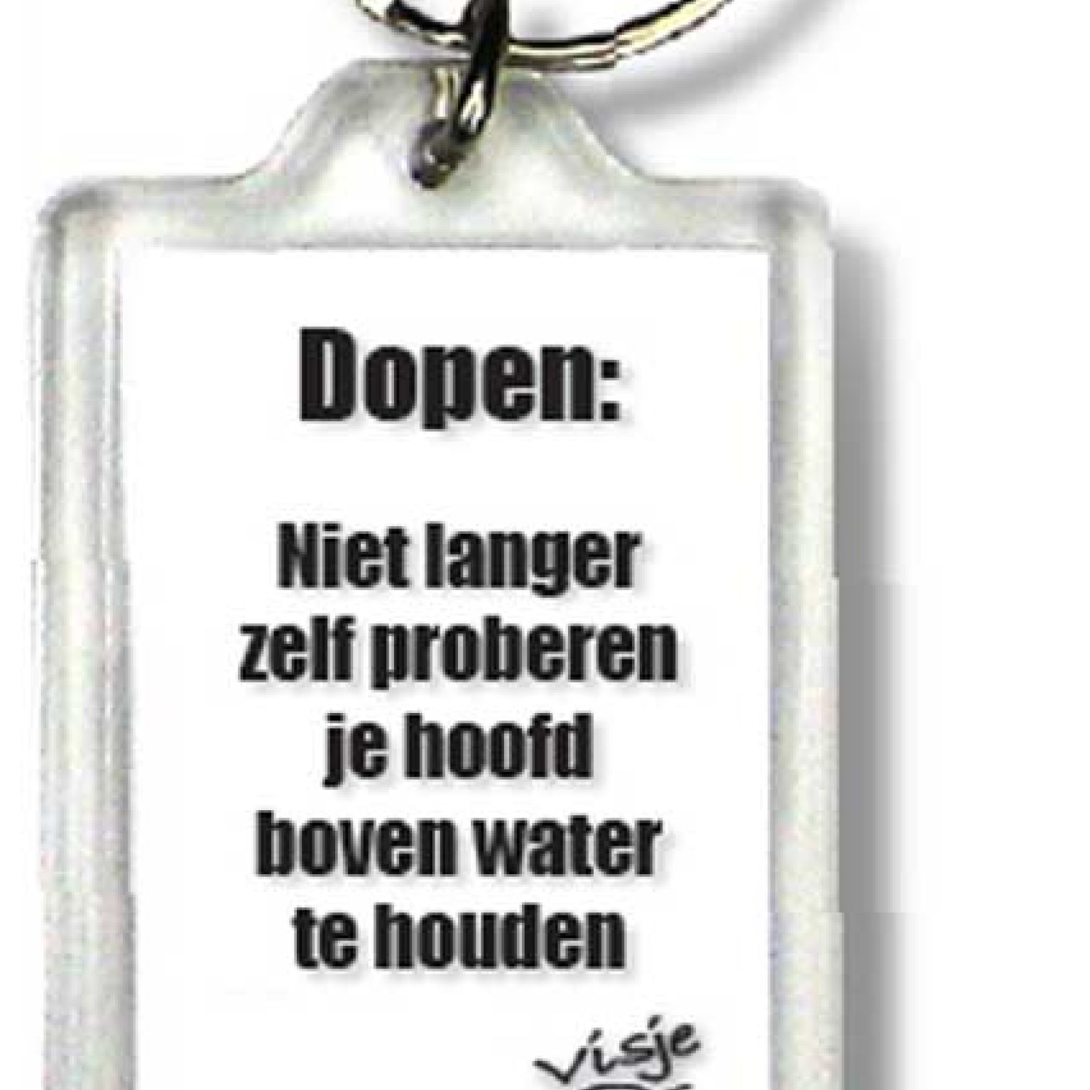 Sleutelhanger visje dopen niet langer - 44385 -  Visje Sleutelhangers bij MajesticAlly