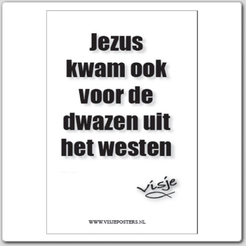 Kerstkaart 'Jezus kwam ook voor de dwazen uit het westen - Visje - 44111 -  Visje kerstkaarten bij MajesticAlly