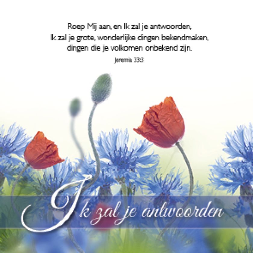 Kaart 'Ik zal je antwoorden' - MA46117 -  Bemoediging