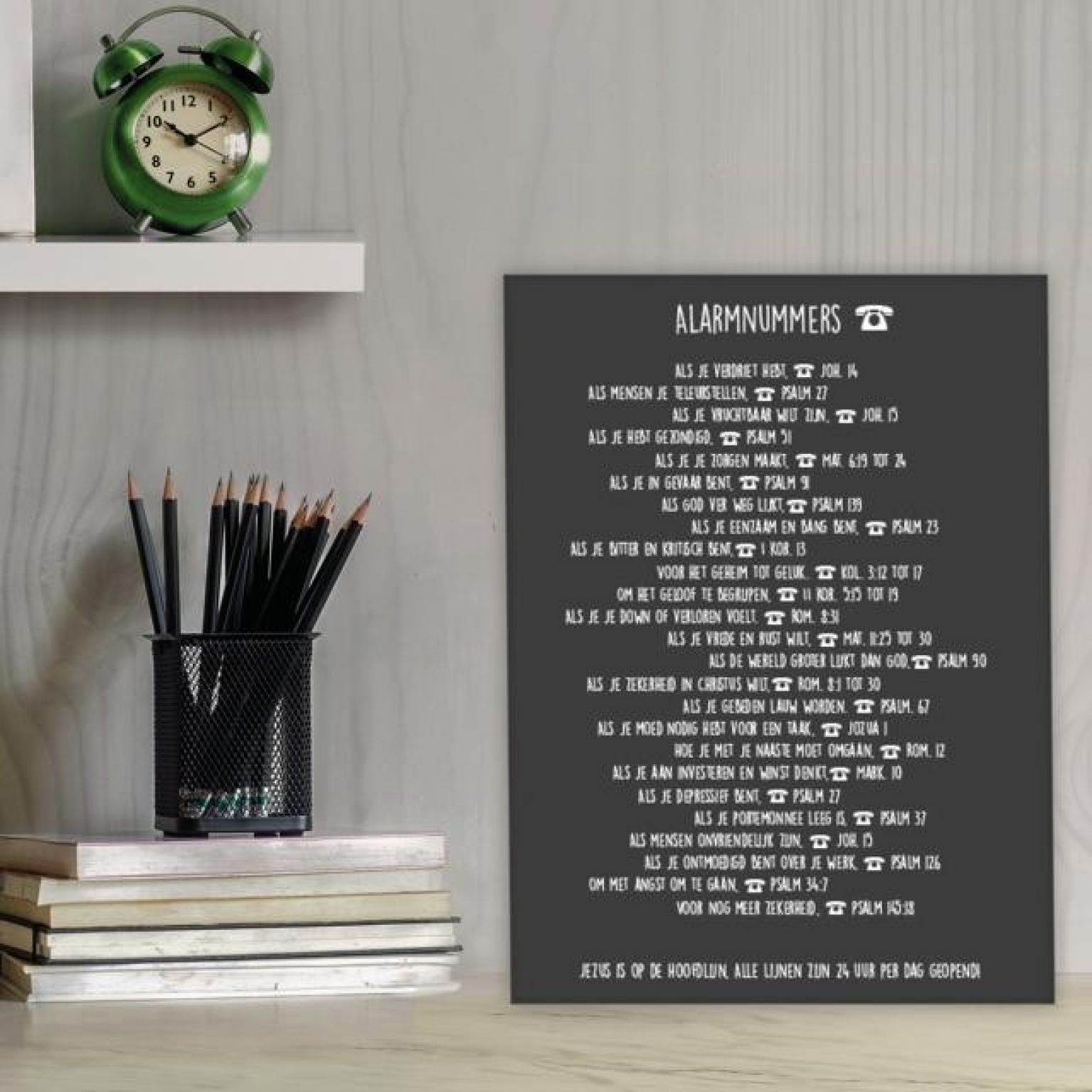 Kaart alarmnummers - MA35011 -  Interieurkaarten bij MajesticAlly