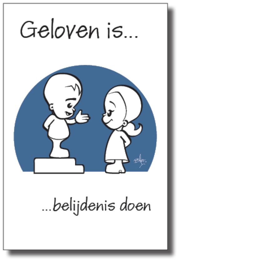 Minikaart x10 geloven is belijdenis doen - 44559xx -  Minikaartjes bij MajesticAlly