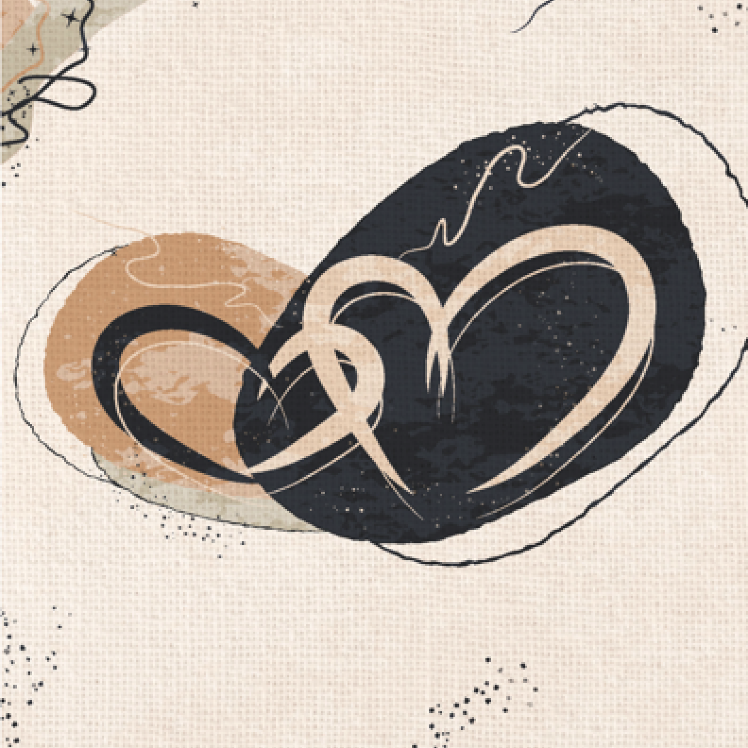 Wenskaart 'Hartjes' - MA43027 -  Courage bij MajesticAlly