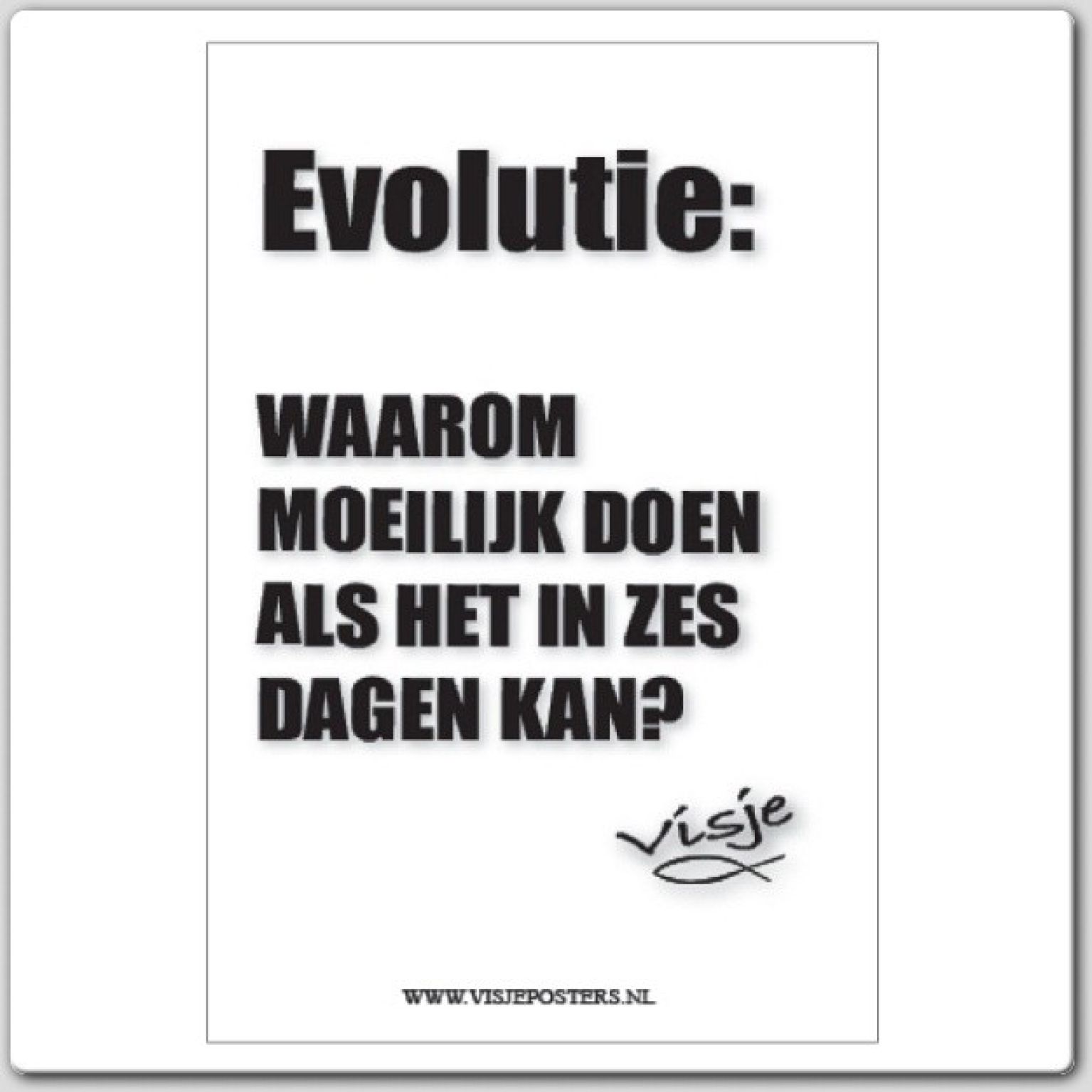 Kaart visje evolutie waarom moeilijk - 44078 -  Visje kaarten bij MajesticAlly