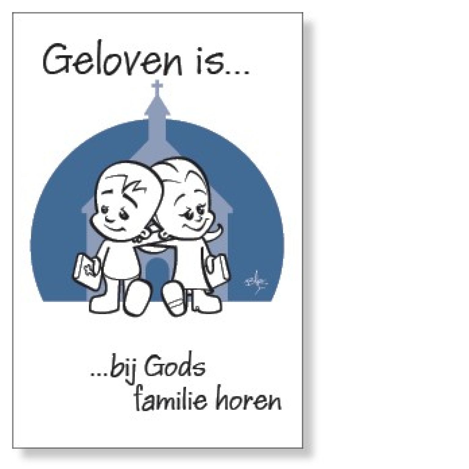 10x kaart 'Geloven is bij Gods familie horen' - 44540 -  Geloven is bij MajesticAlly