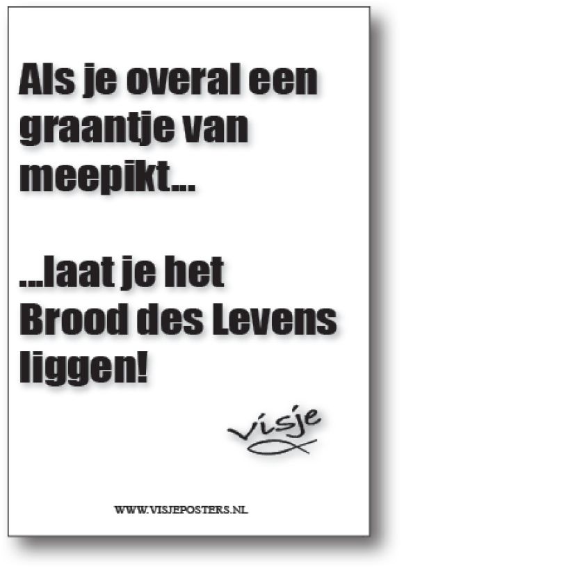 minikaart Visje 'Als je overal een graantje van meepikt'