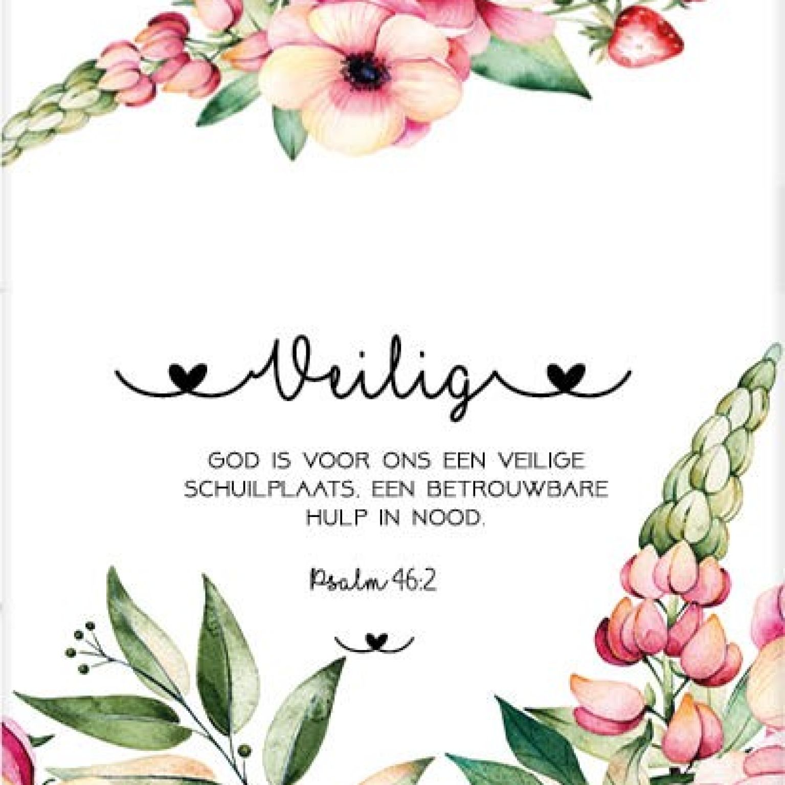 Kaart 'Veilig' - MA31022 -  Bloom bij MajesticAlly