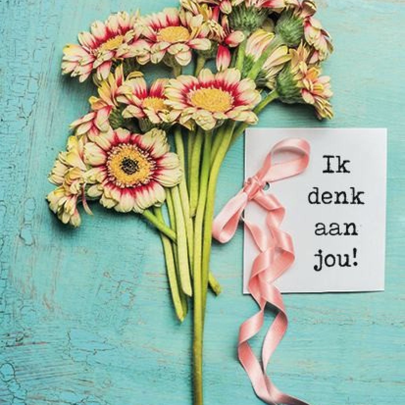 Kaartenpakket - 100 stuks 'Ik denk aan jou!' - MA38021-100x -  Kaarten bij MajesticAlly