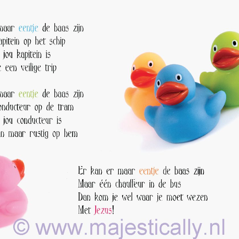 Kinderkaart er kan er maar eentje de baa - MA13009 -  Kinderkaarten bij MajesticAlly