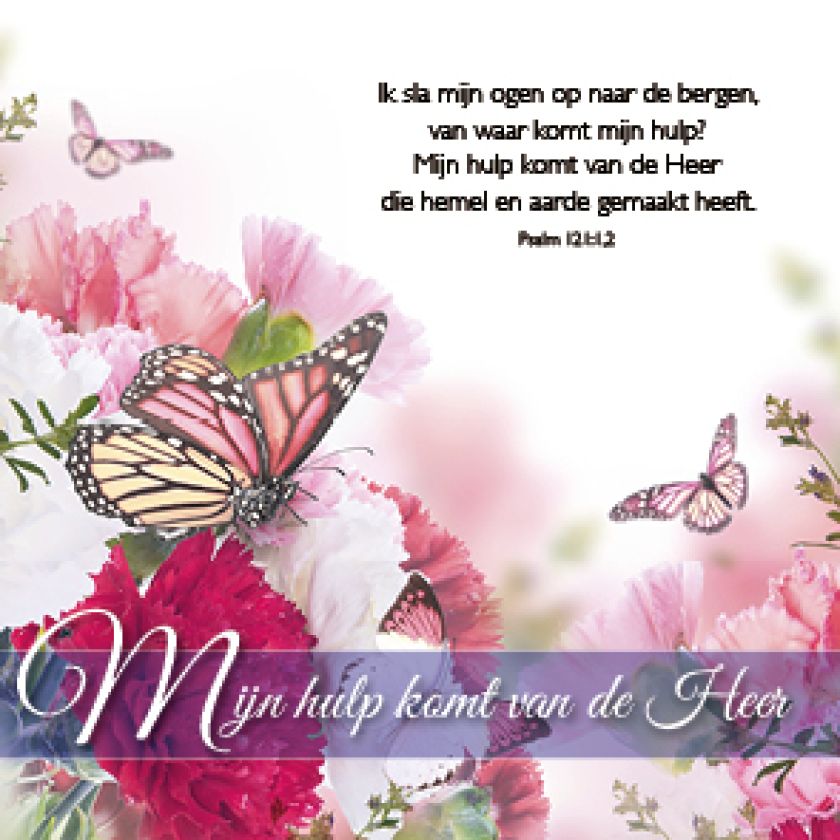 Kaart 'Mijn hulp komt van de Heer' - MA46108 -  Bemoediging