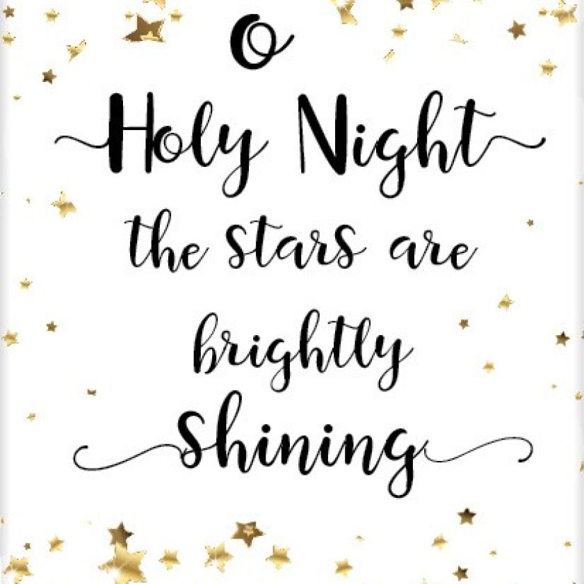 Kerstkaart 'Oh Holy Night'- Beautiful Day - MA25049 -  Christelijke kerstkaarten bij MajesticAlly