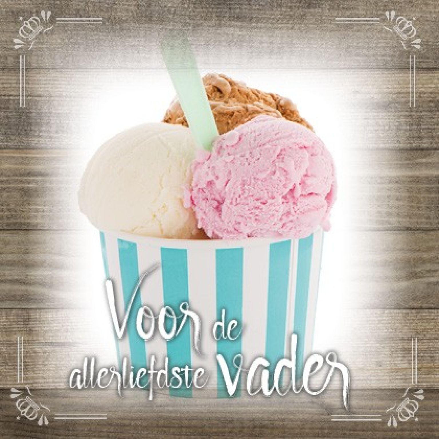 Kaart 'Allerliefste vader' - MA19054 -  Brocante bij MajesticAlly