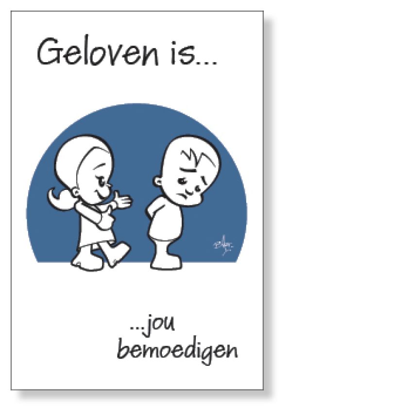 Minikaart x10 geloven is jou bemoedigen - 44568xx -  Minikaartjes bij MajesticAlly