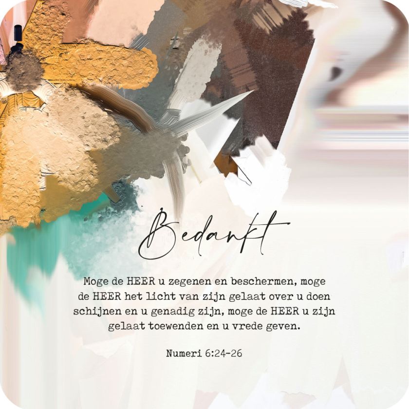 MA43716 Cadeaubordje 'Bedankt - Num 6:24-26'