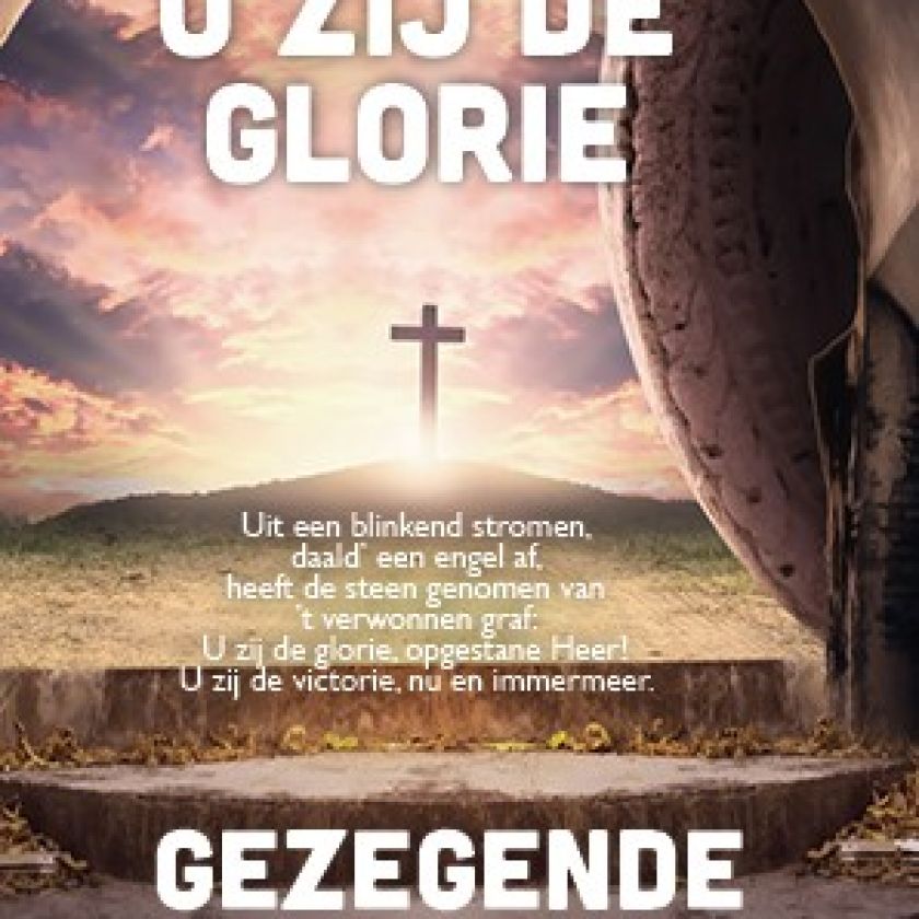 Voordeelkaart 'Gezegende paasdagen - U zij de glorie' - MA38085 -  Pasen bij MajesticAlly