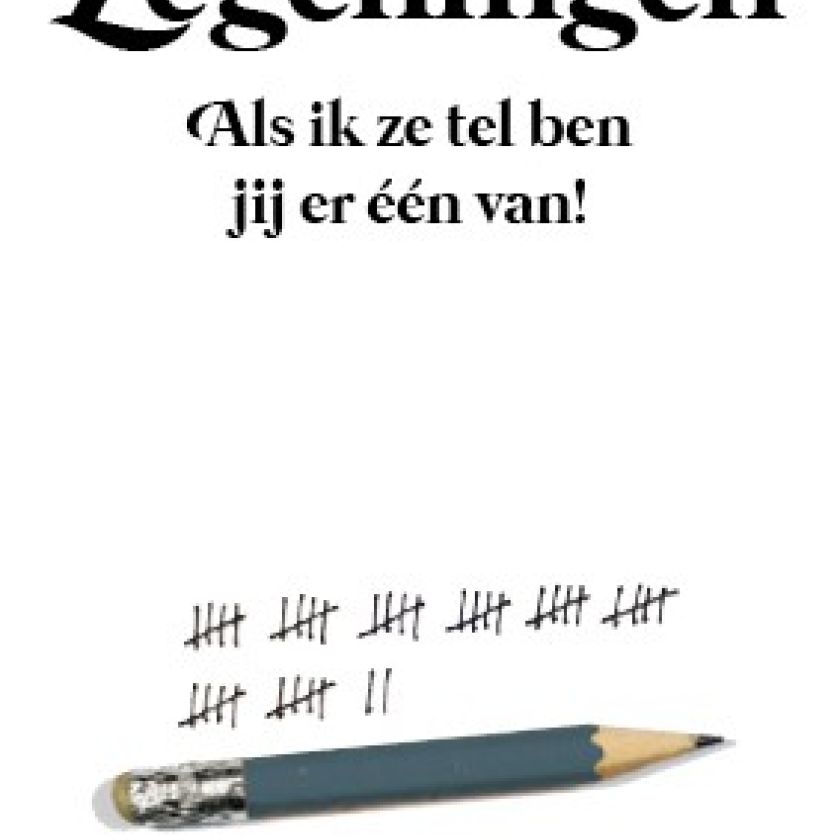 Minikaart 'Zegeningen tellen' - 552609MK -  Minikaartjes