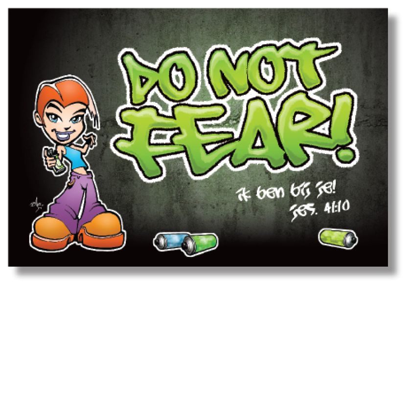 Minikaart grafity do not fear - 44591 -  Minikaartjes