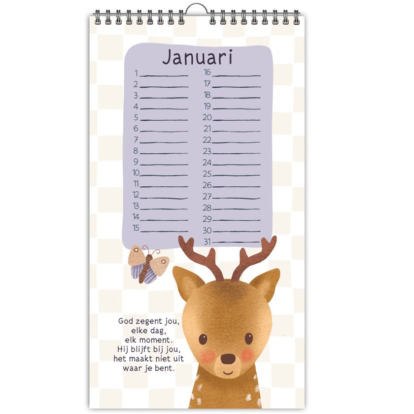 2.Verjaardagskalender kinderen Marjoleins Creations Januari 5fc787f6