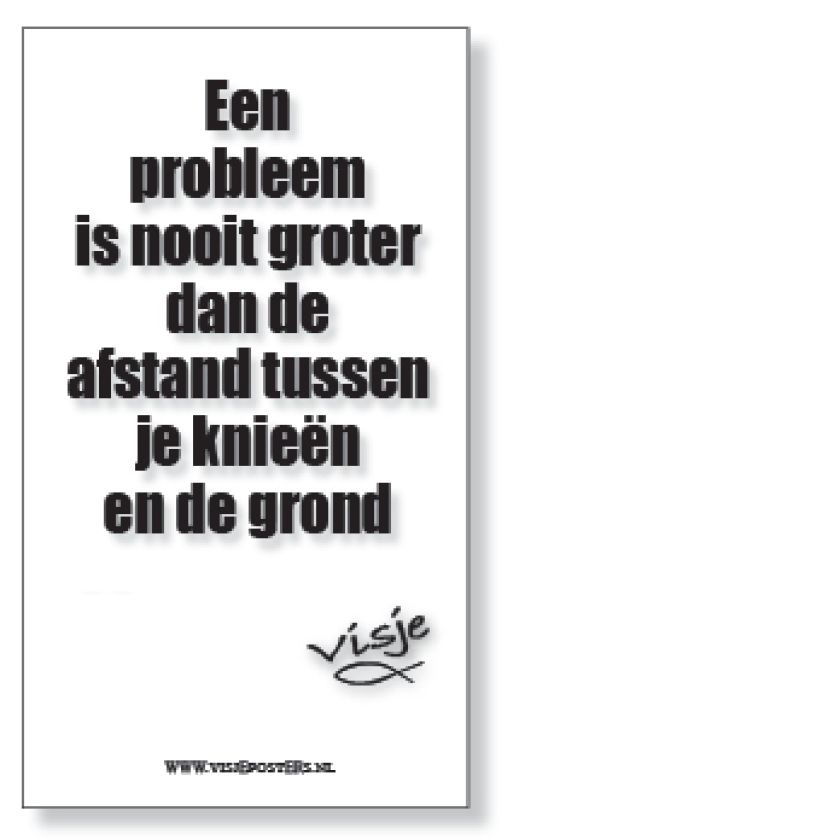 Kaart visje een probleem is nooit groter - 44127 -  Visje kaarten bij MajesticAlly