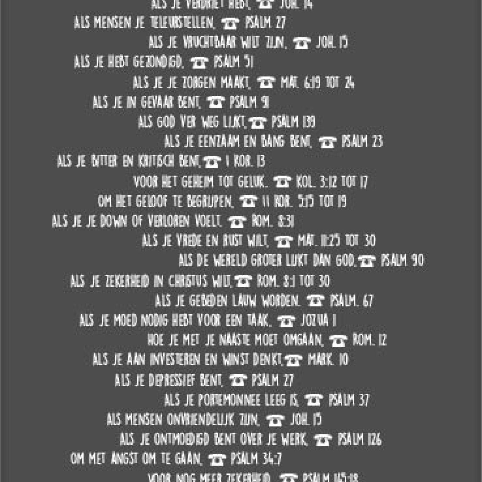 Kaart alarmnummers - MA35011 -  Interieurkaarten bij MajesticAlly