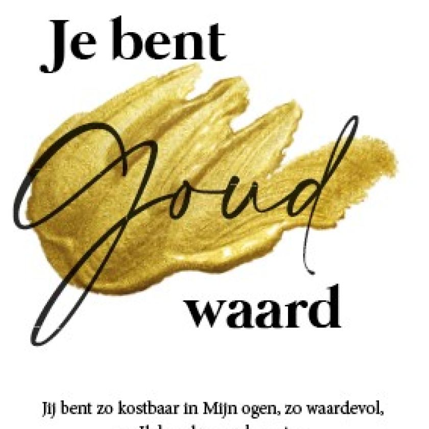 Minikaart 'Je bent goud waard' - 552635MK -  Minikaartjes bij MajesticAlly