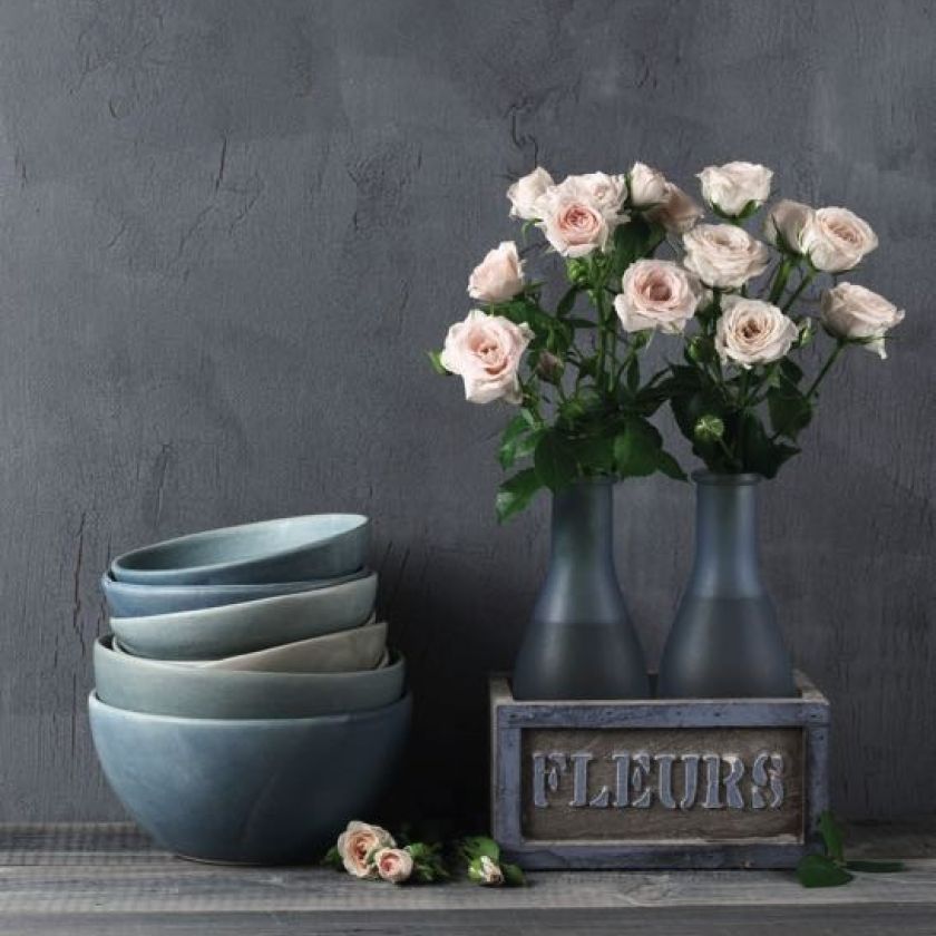 Kaart 'Vaasjes rozen' - MA40013 -  Landelijk bij MajesticAlly