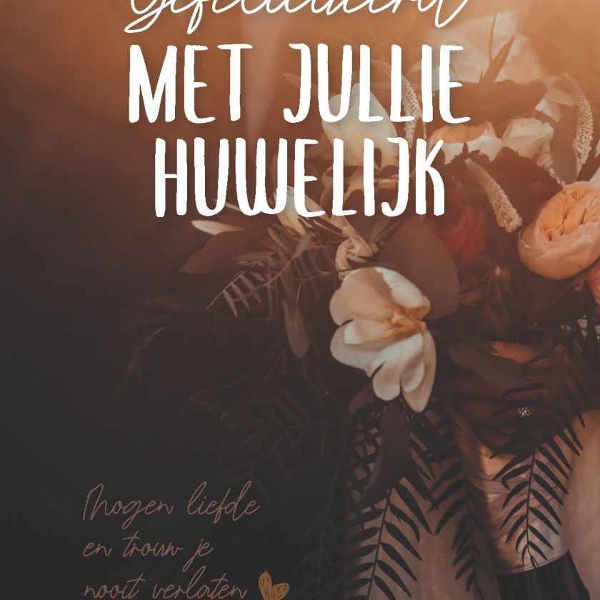 Wenskaart 'Gefeliciteerd met jullie huwelijk' - MA44028 -  LUV2022 bij MajesticAlly