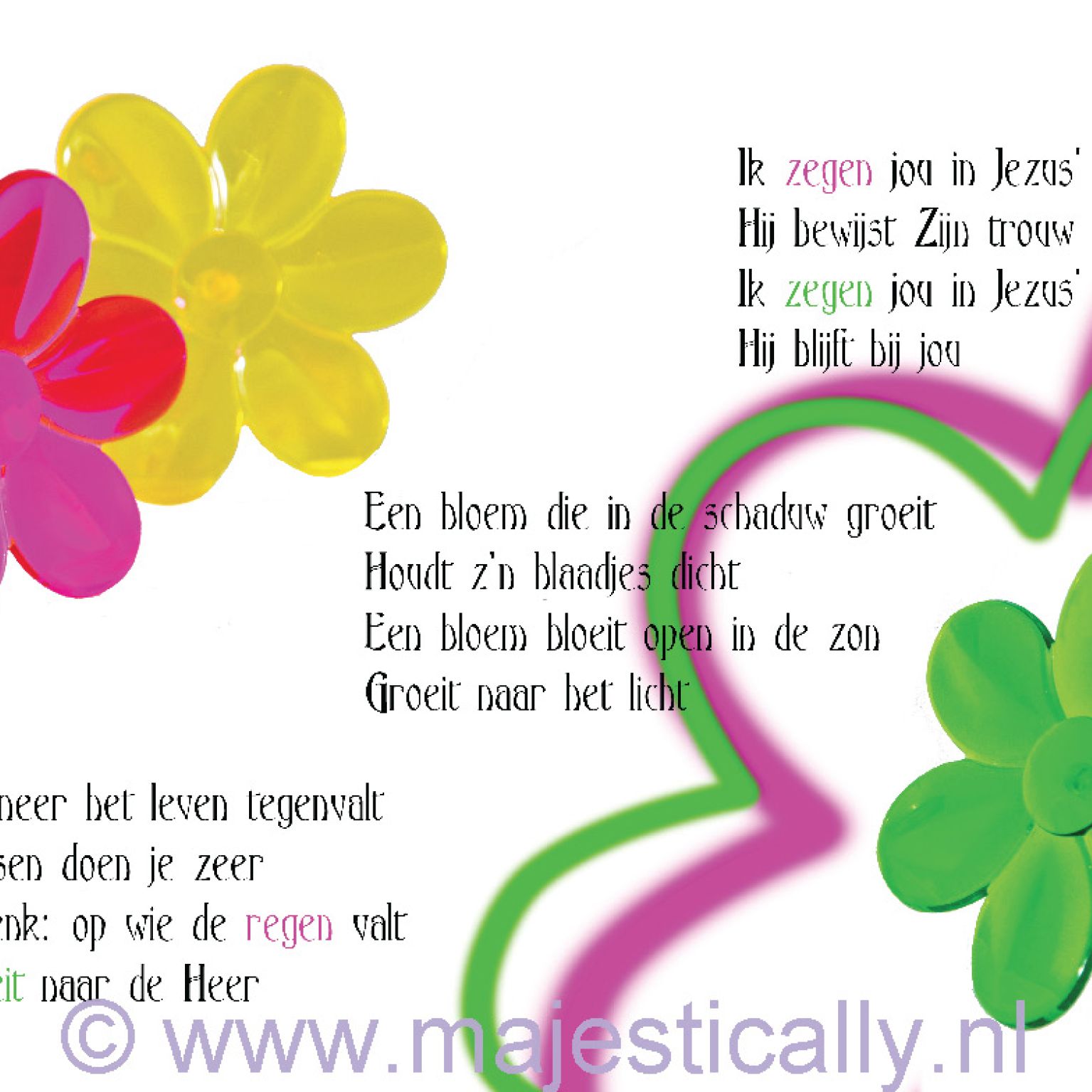 Prentbriefkaart 'Zegenliedje'