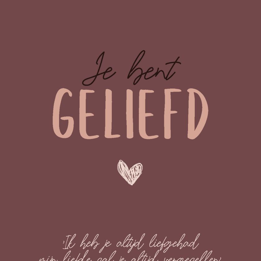 Wenskaart 'Je bent geliefd' - MA44007 -  LUV2022 bij MajesticAlly