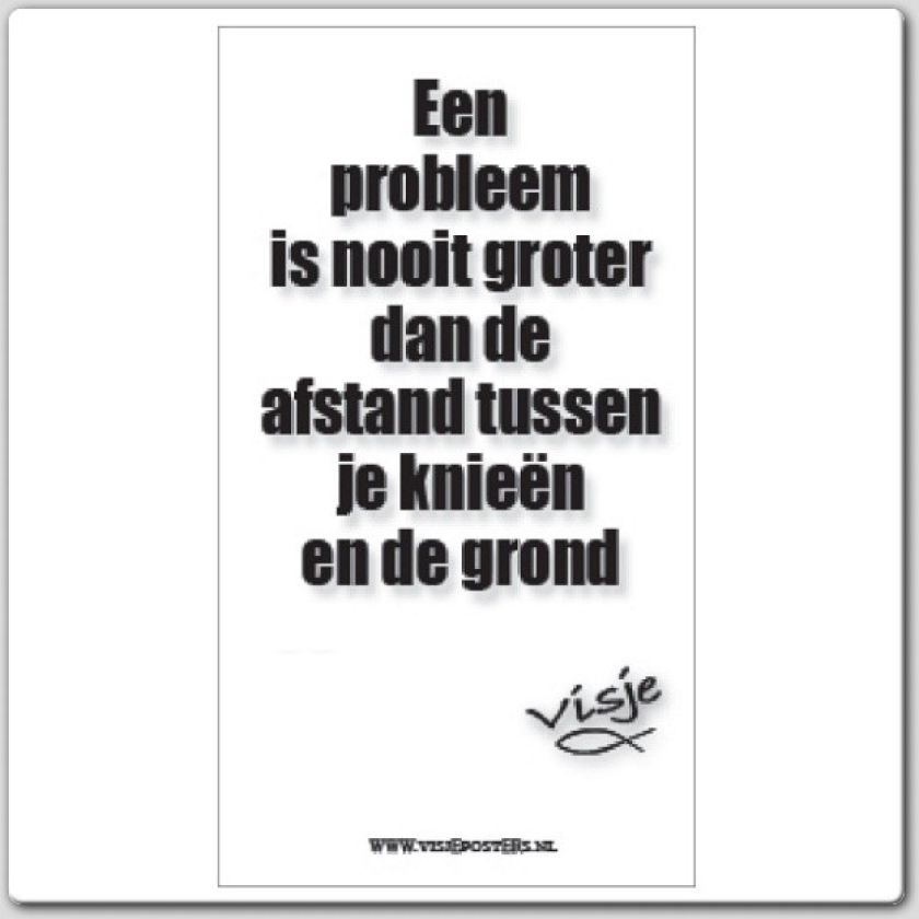 minikaart Visje 'Een probleem is nooit groter'